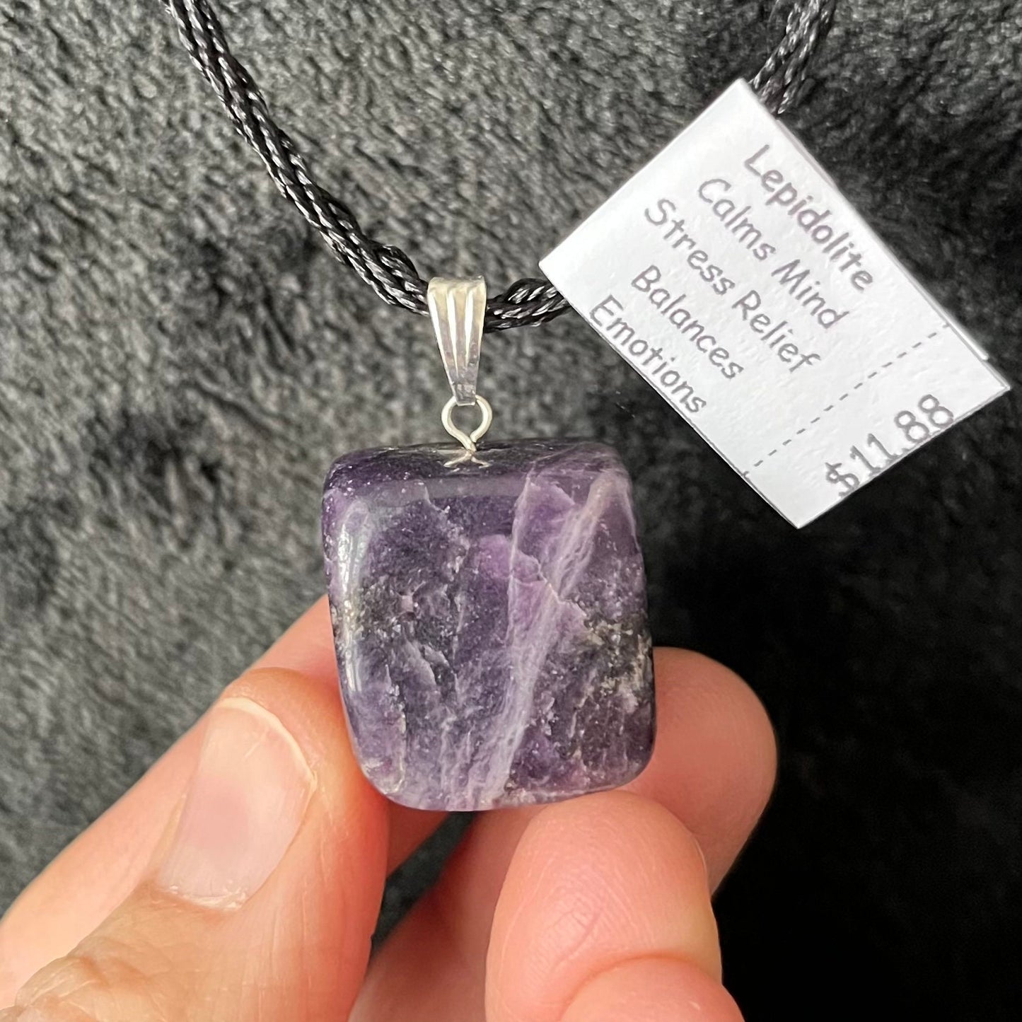 Lepidolite Necklace (tumbled stone) NCK-2797