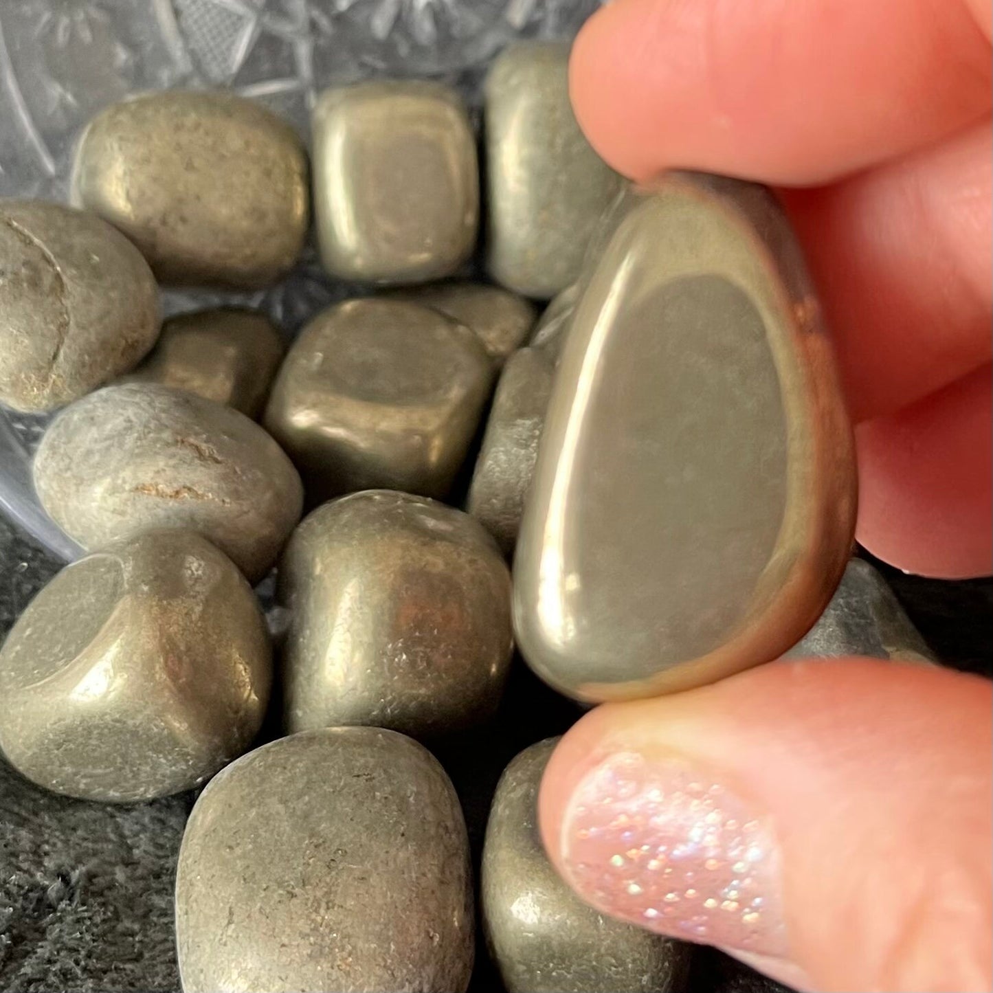 Pyrite Tumbled Stone (Approx. 3/4” - 1”) BIN-1500