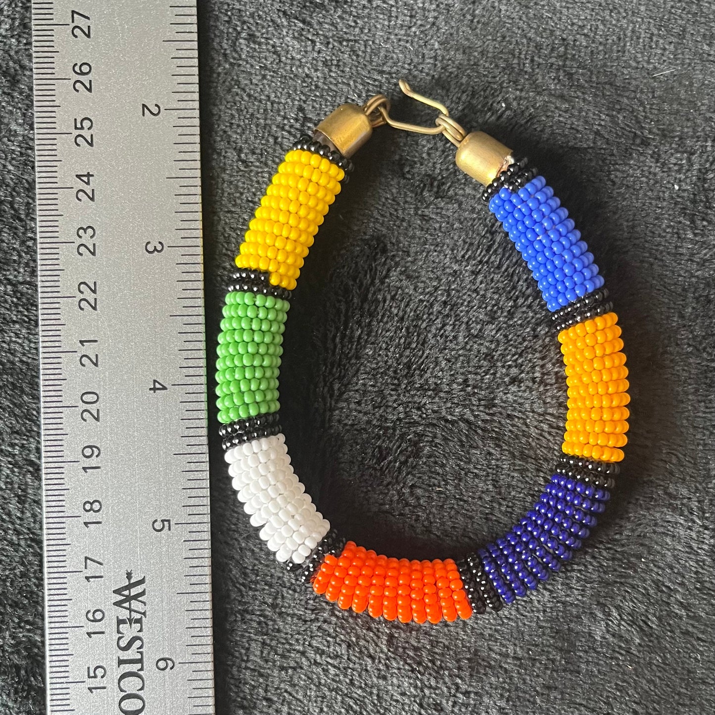 African Maasai Beaded Bracelet, Handmade by Merci BRC-0049