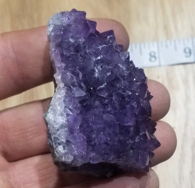 Amethyst AAA, Crystal, Natural Dark Purple (Approx 2 3/4" - 1 3/4- 1 3/4") Cluster Blossom Box- Blsm-10