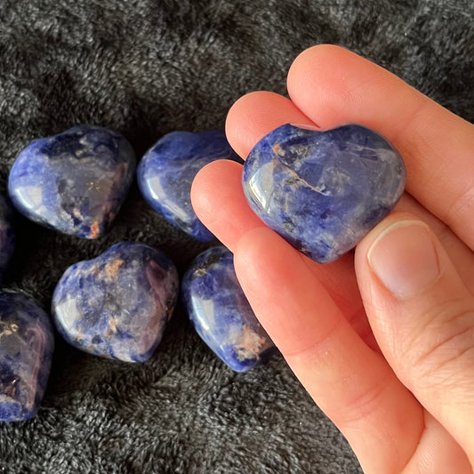 Sodalite Puffy Heart (Approx. 1 1/4”) 0999