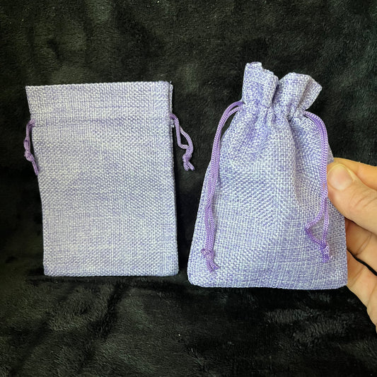 Light Purple Tweed Drawstring Bag (Approx. 4” x 6") BAG-0127