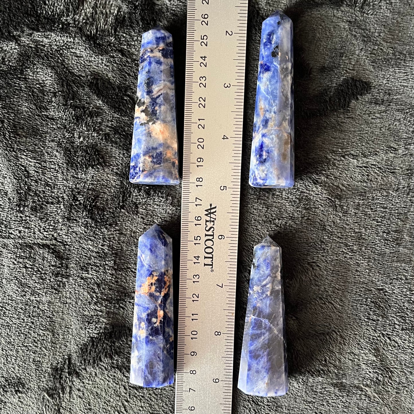 Sodalite 8-sided Obelisks (Approx. 2 3/4” - 3 1/4”) 0997