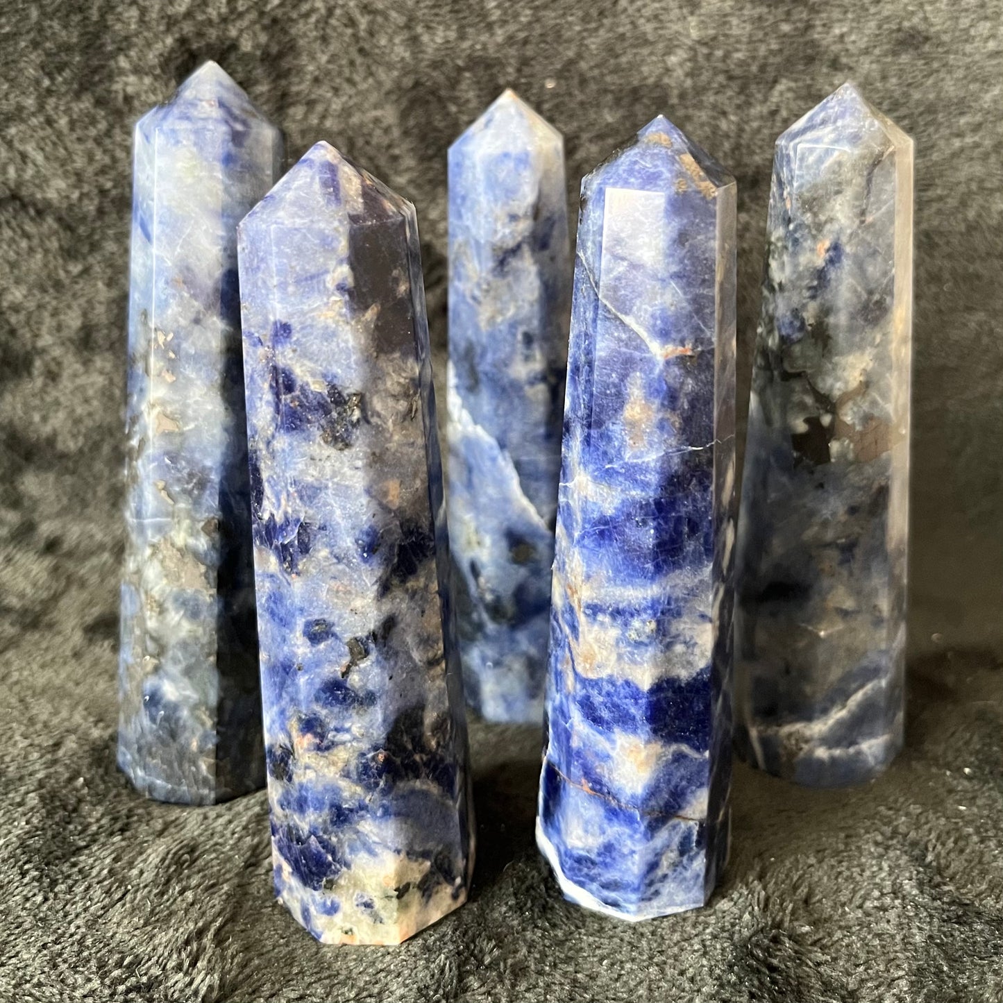 Sodalite 8-sided Obelisks (Approx. 2 3/4” - 4”) WO-0056