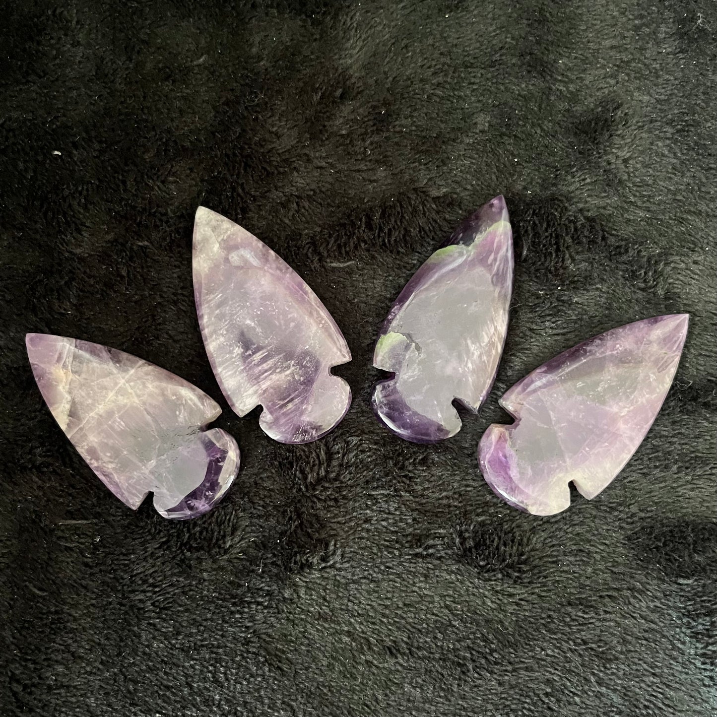 Amethyst Arrowhead Carving (Approx. 2” X 1”) 0385