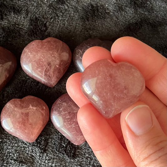 Strawberry Quartz  Puffy Heart (Approx. 1 1/4”) 1228