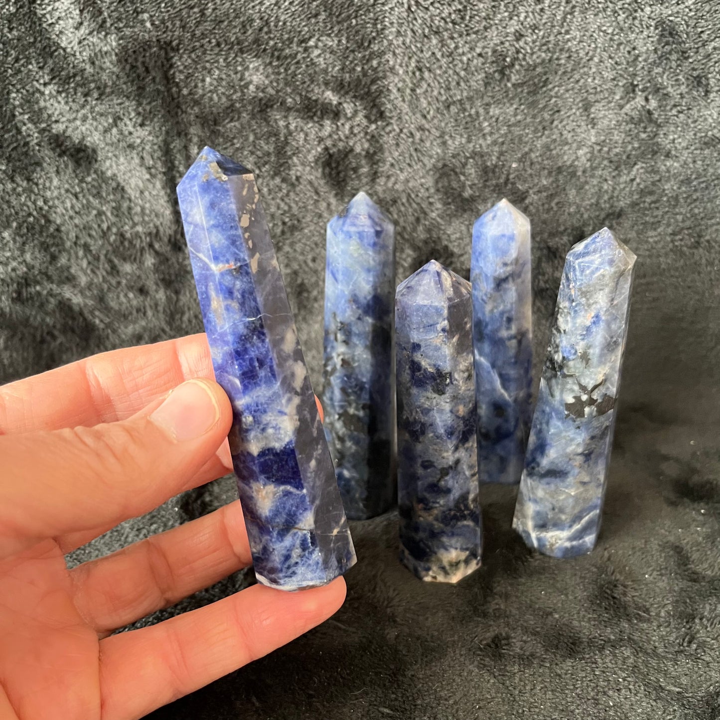 Sodalite 8-sided Obelisks (Approx. 2 3/4” - 4”) WO-0056