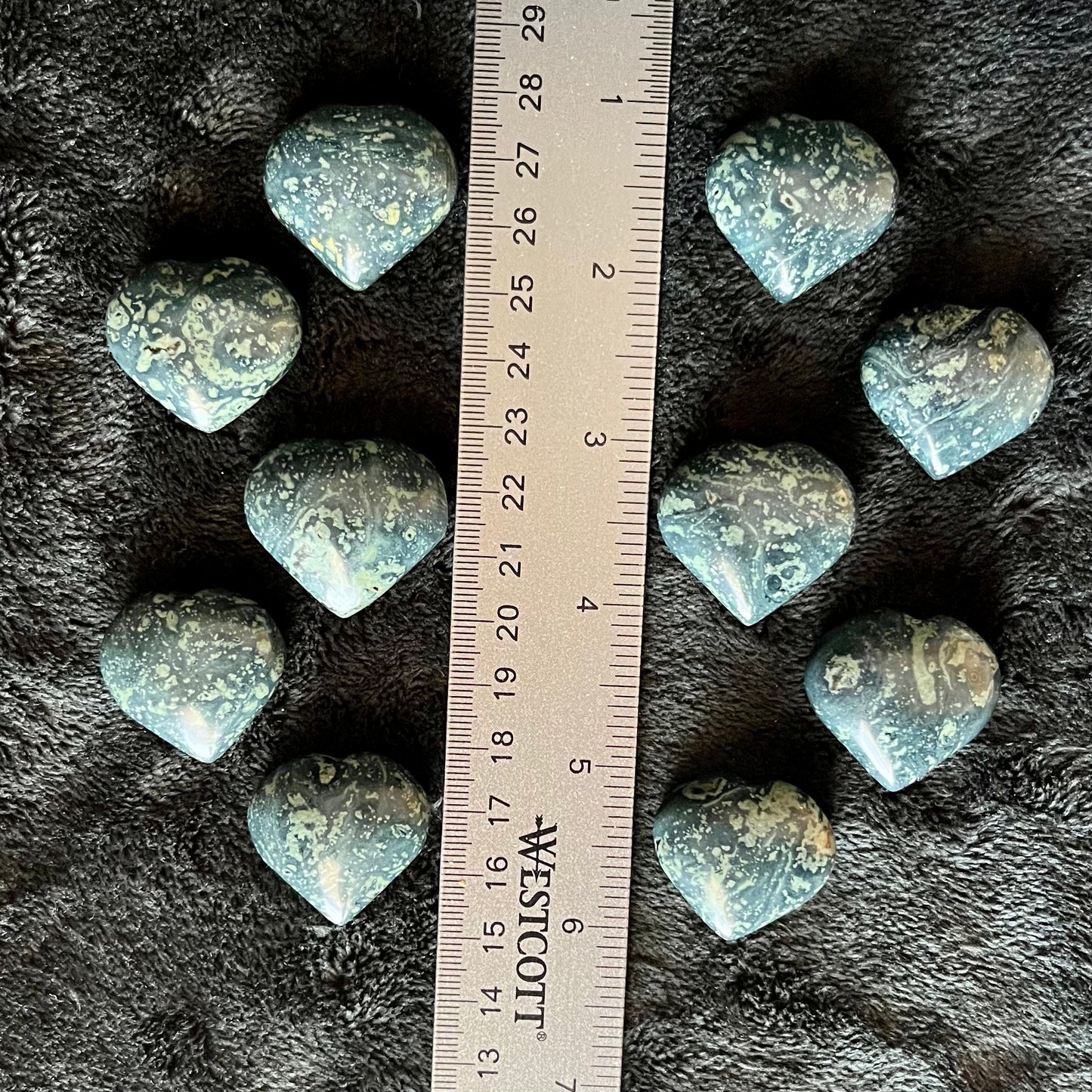 Kambaba Jasper Puffy Heart (Approx. 1” - 1 1/8”) 1008