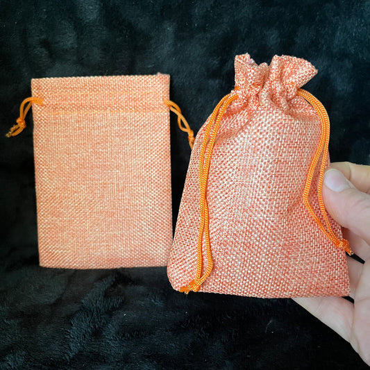 Orange Tweed Drawstring Bag (Approx. 4” x 6") BAG-0129