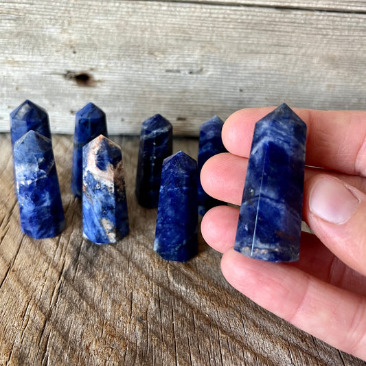 Sodalite Small Obelisk (Approx. 1 1/2” - 2”) 1714