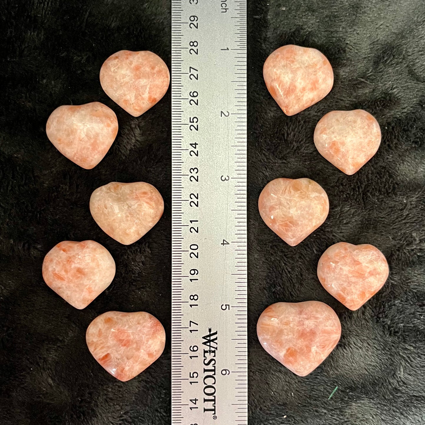 Sunstone Puffy Heart (Approx. 1” - 1 1/8”) 1005