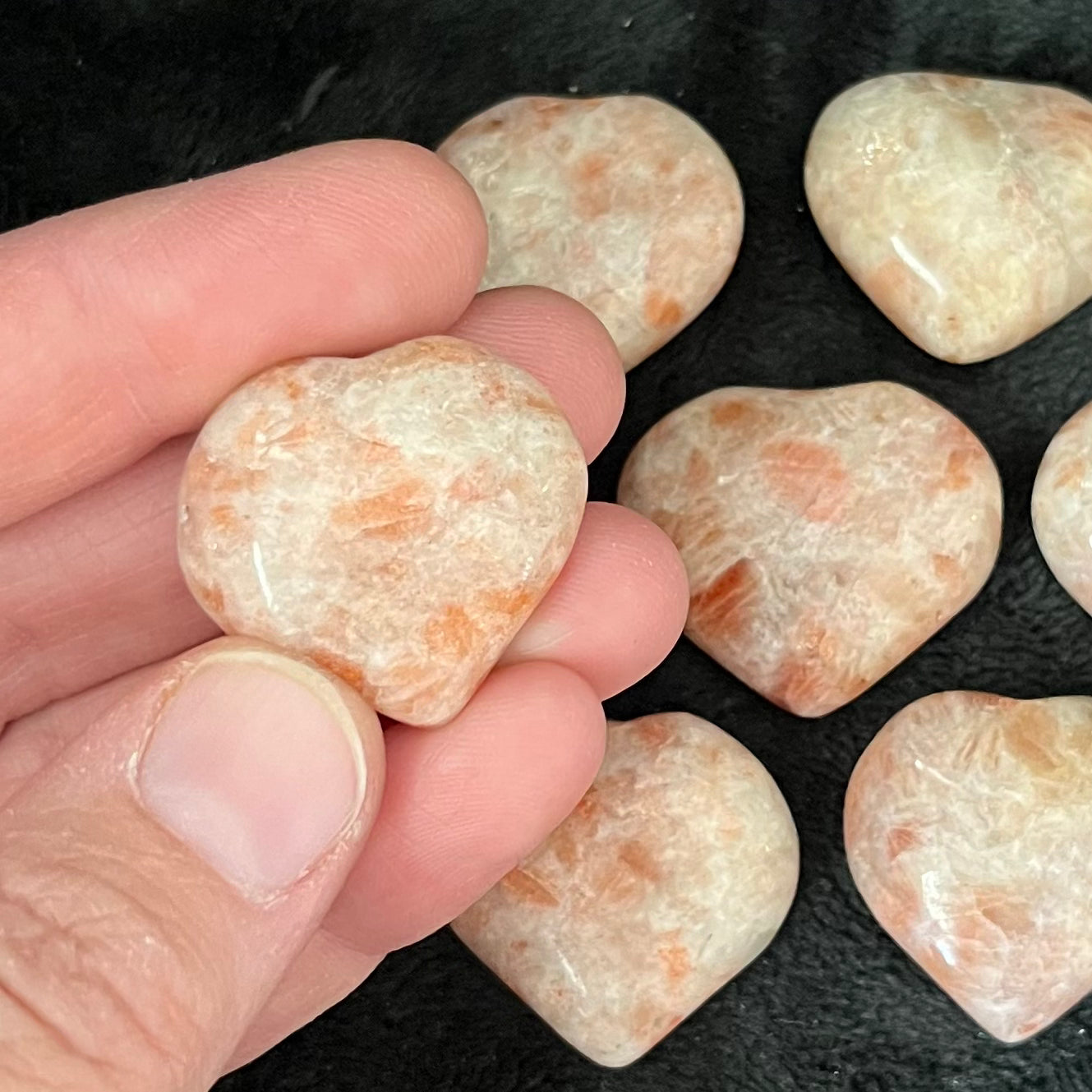 Sunstone Puffy Heart (Approx. 1” - 1 1/8”) 1005