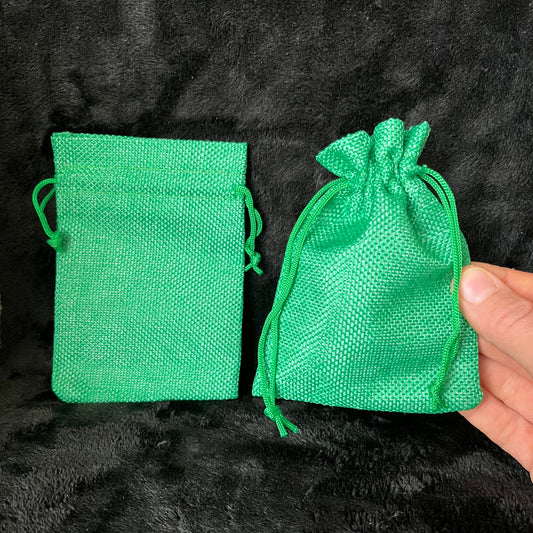 Green Tweed Drawstring Bag (Approx. 4” x 6") BAG-0117