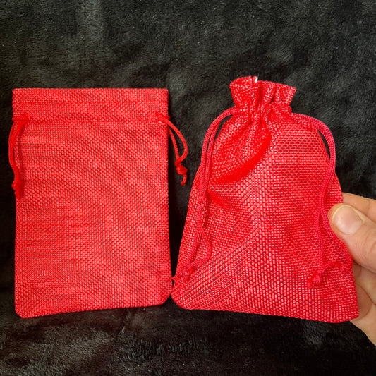 Red Tweed Drawstring Bag (Approx. 4” x 6") BAG-0116