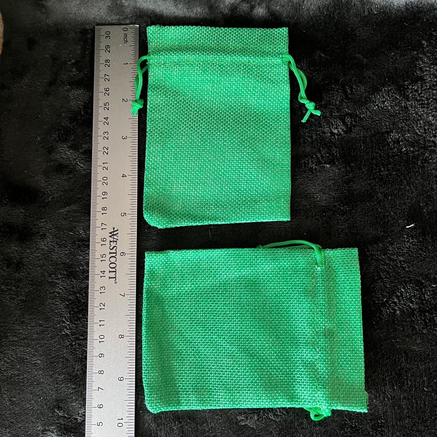 Green Tweed Drawstring Bag (Approx. 4” x 6") BAG-0117