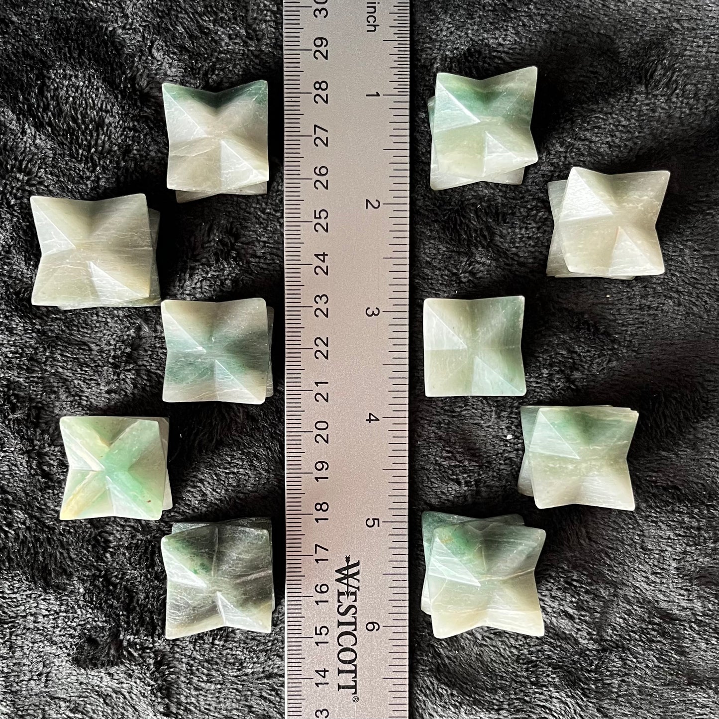 Green Aventurine Merkaba Stone Carving (Approx. 1” - 1 1/8”) 1727