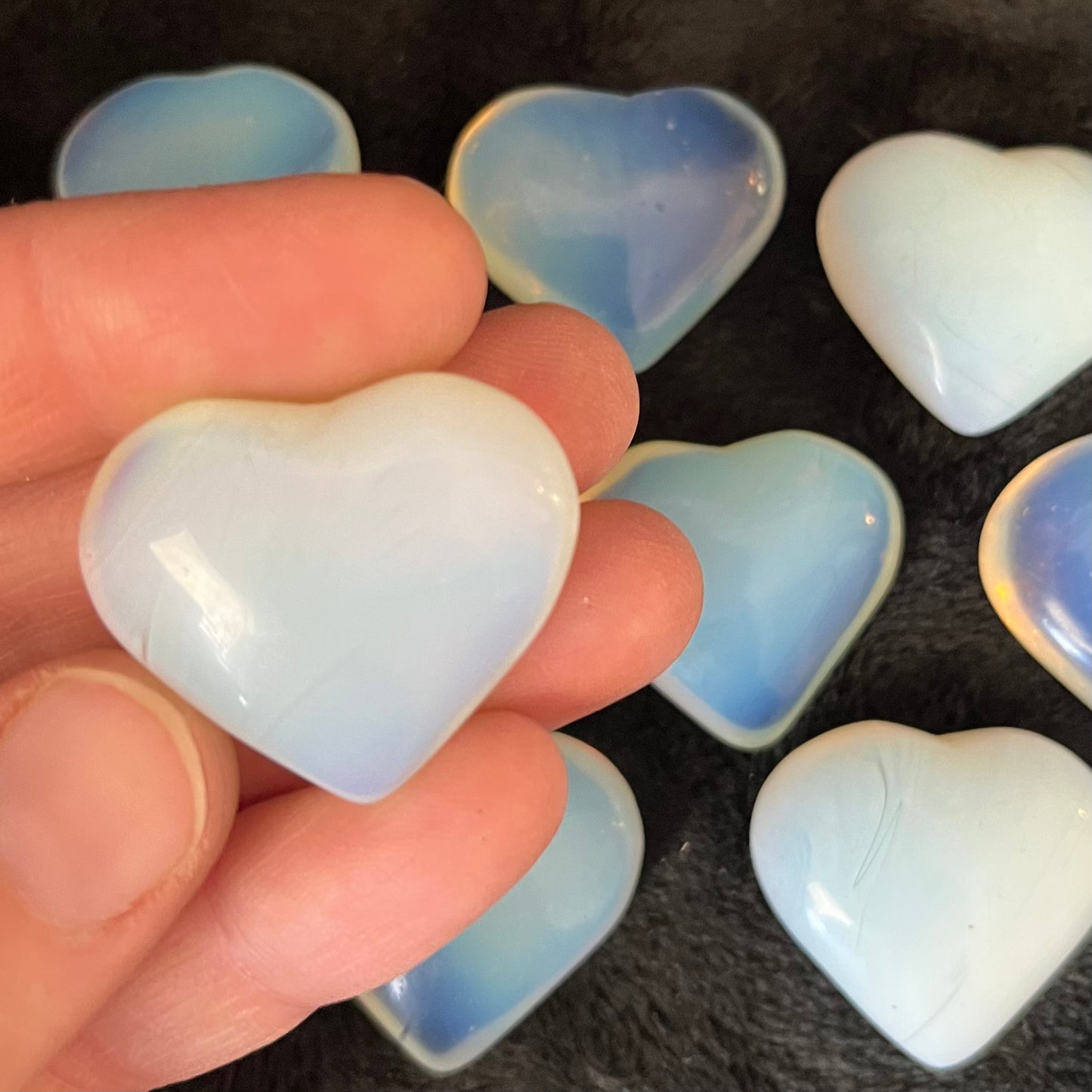 Opalite Puffy Heart (Approx. 1 1/8” - 1 1/4”) 1736