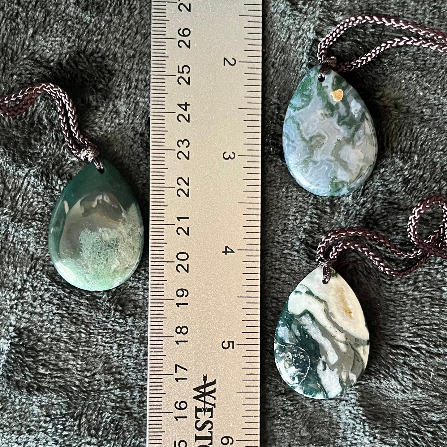 Moss Agate Teardrop Necklace NCK-3024