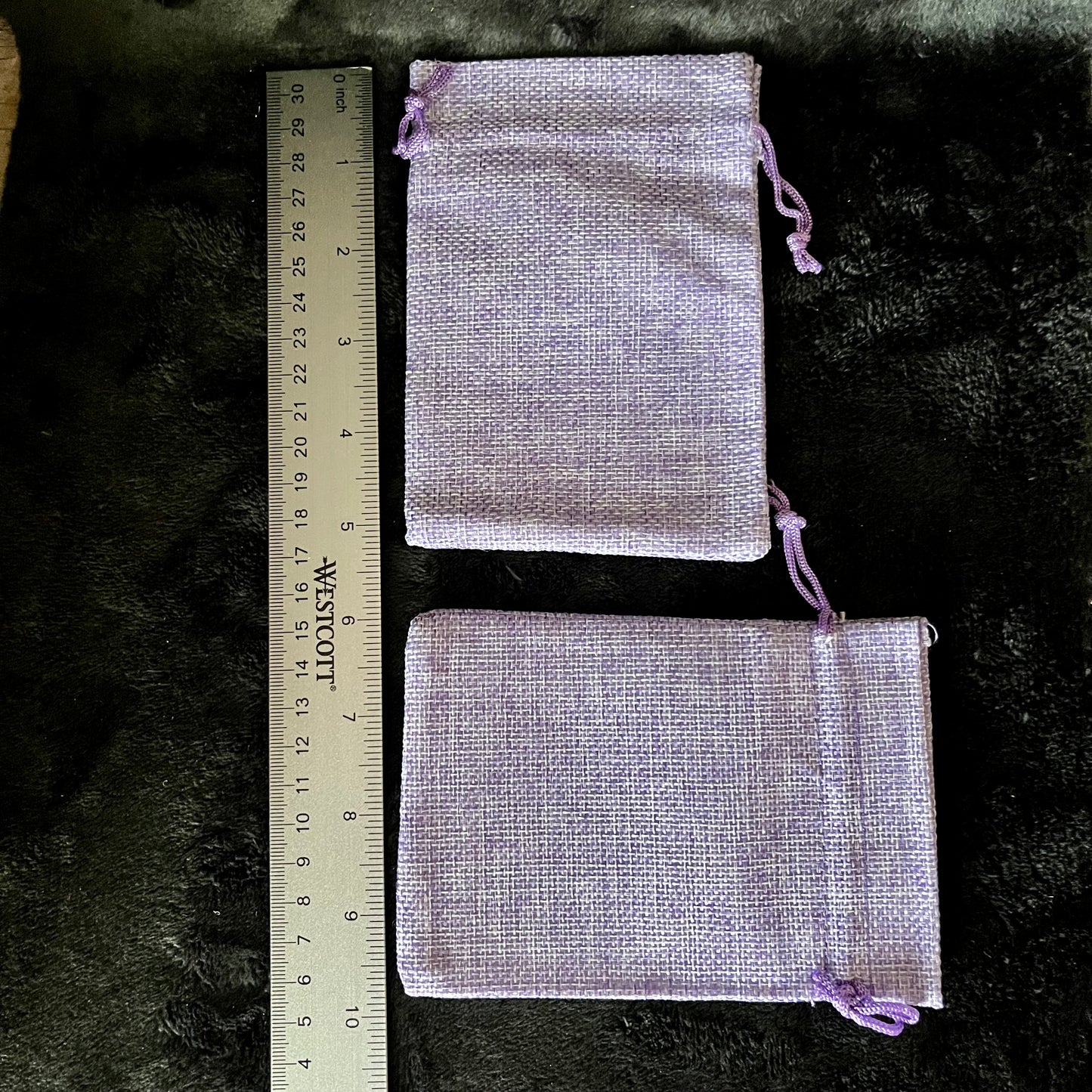 Light Purple Tweed Drawstring Bag (Approx. 4” x 6") BAG-0127