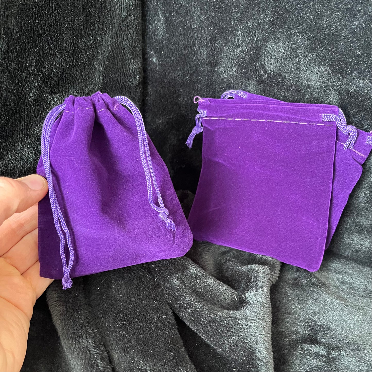 Purple Velvet Drawstring Bag (Approx. 4” x 5") BAG-0160