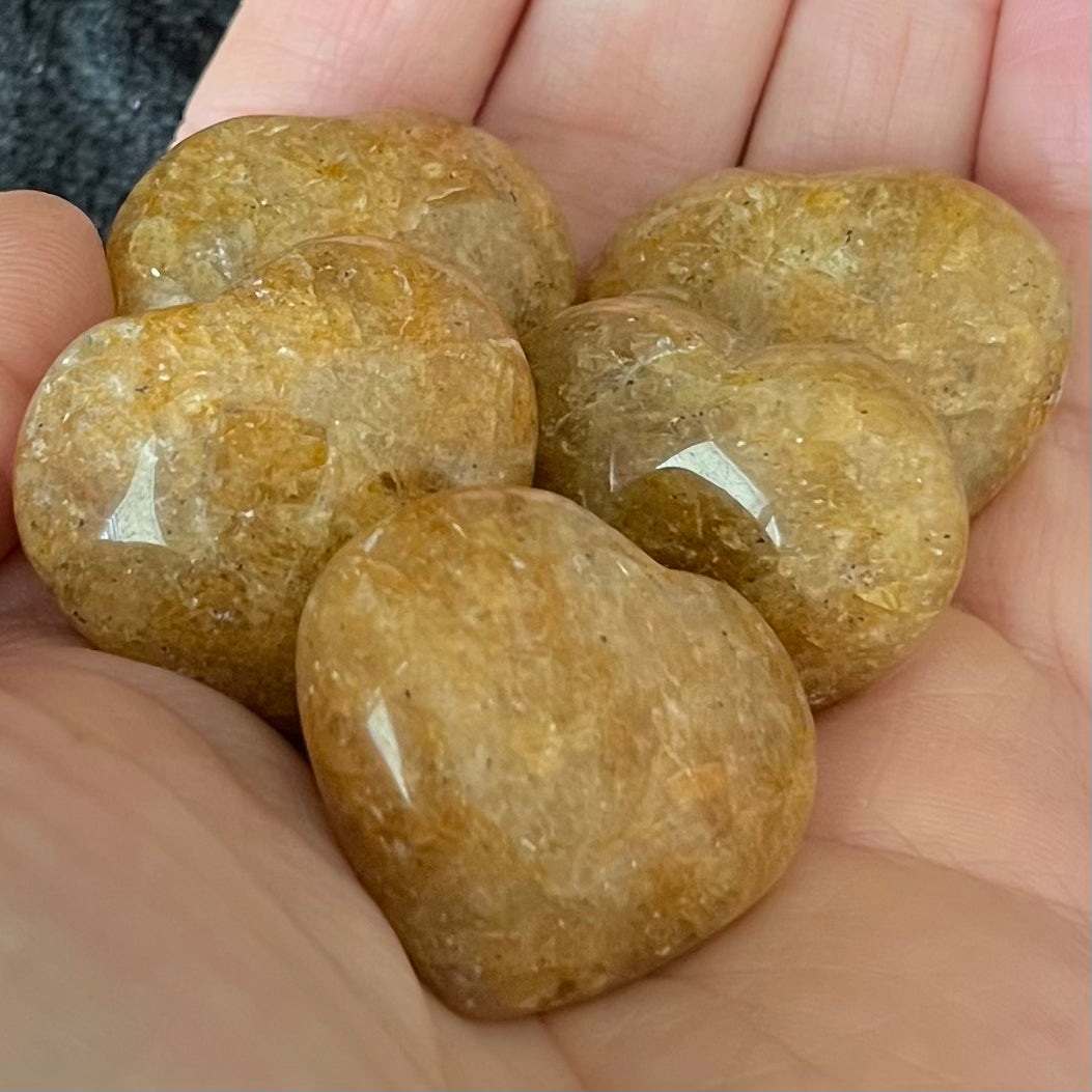 Golden Healer Quartz Puffy Heart (Approx. 1 1/4”) 1227