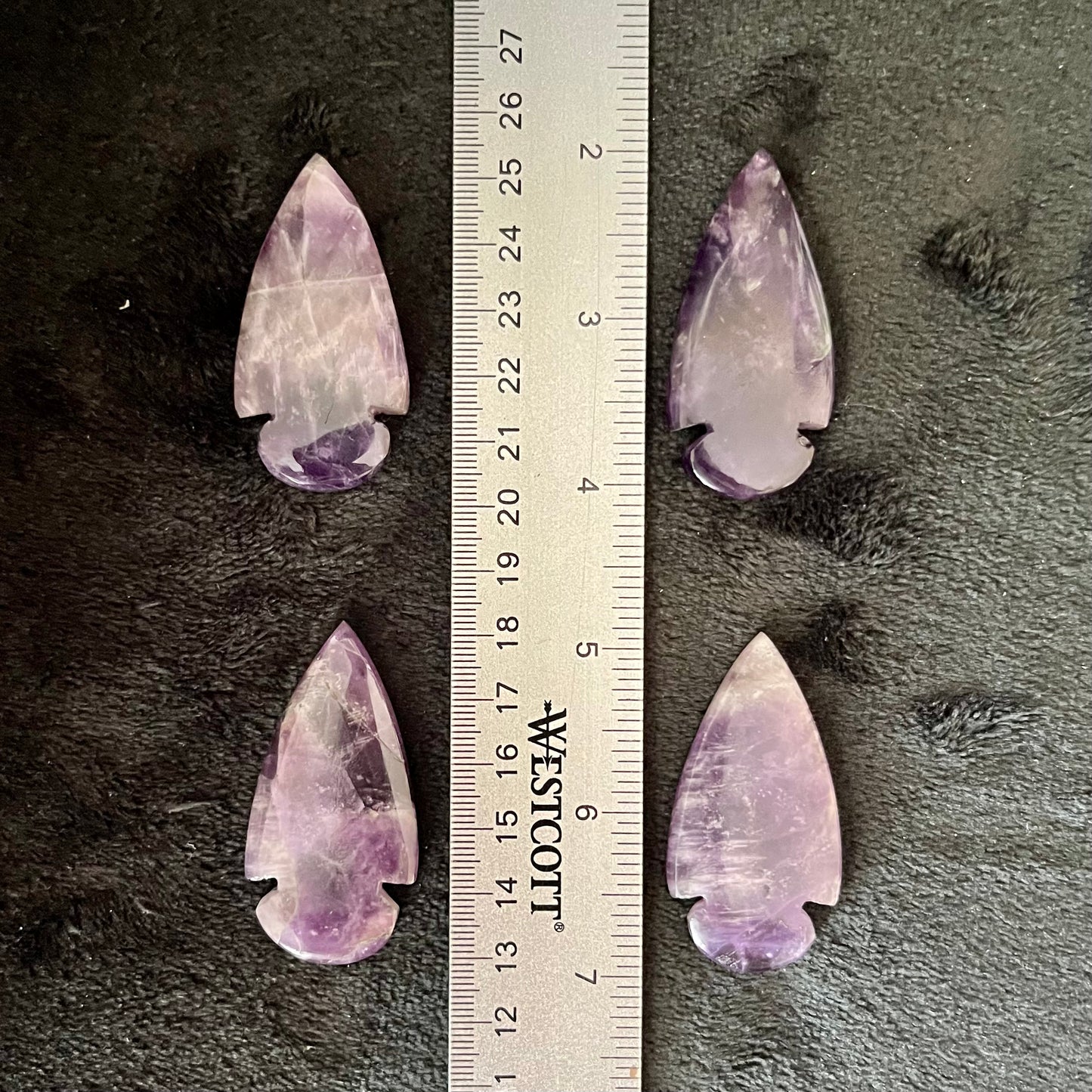 Amethyst Arrowhead Carving (Approx. 2” X 1”) 0385