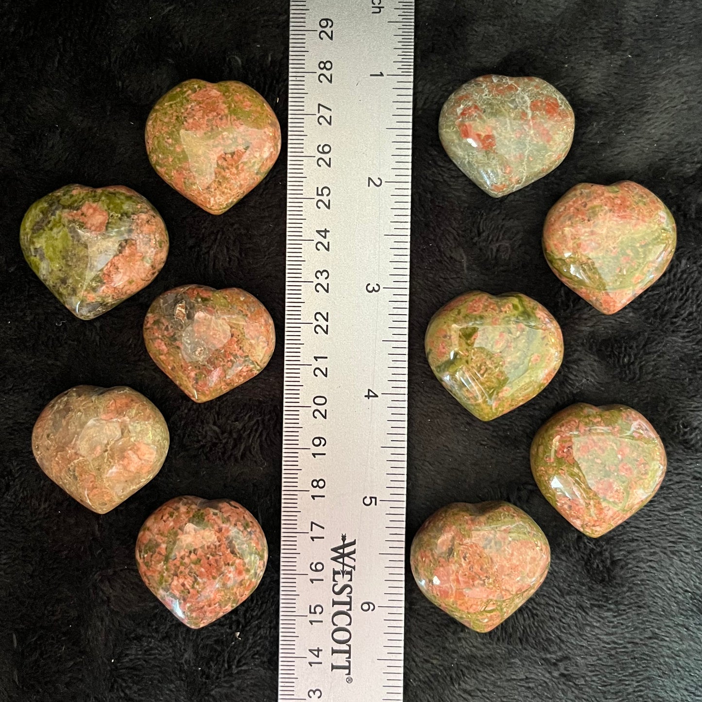 Unakite Jasper Puffy Heart (Approx. 1 1/8” - 1 1/4”) 1735