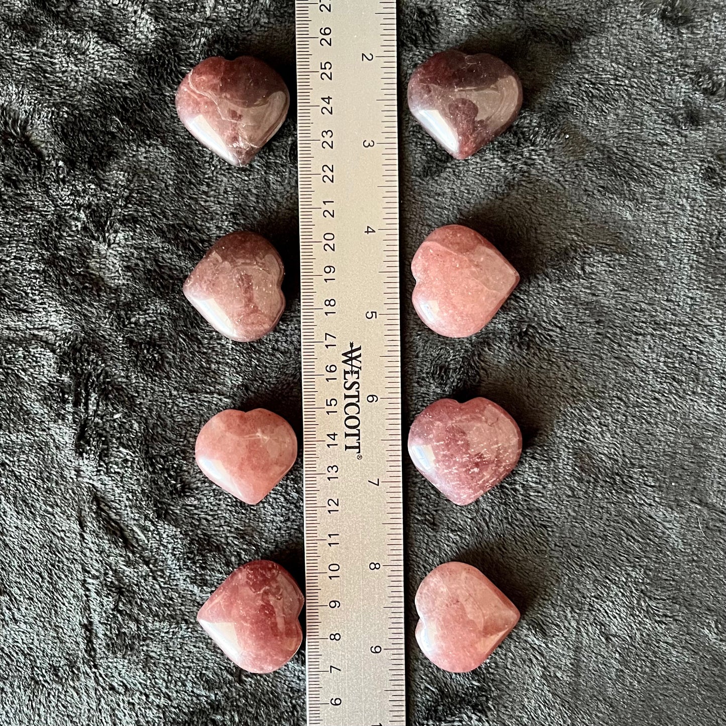 Strawberry Quartz  Puffy Heart (Approx. 1 1/4”) 1228