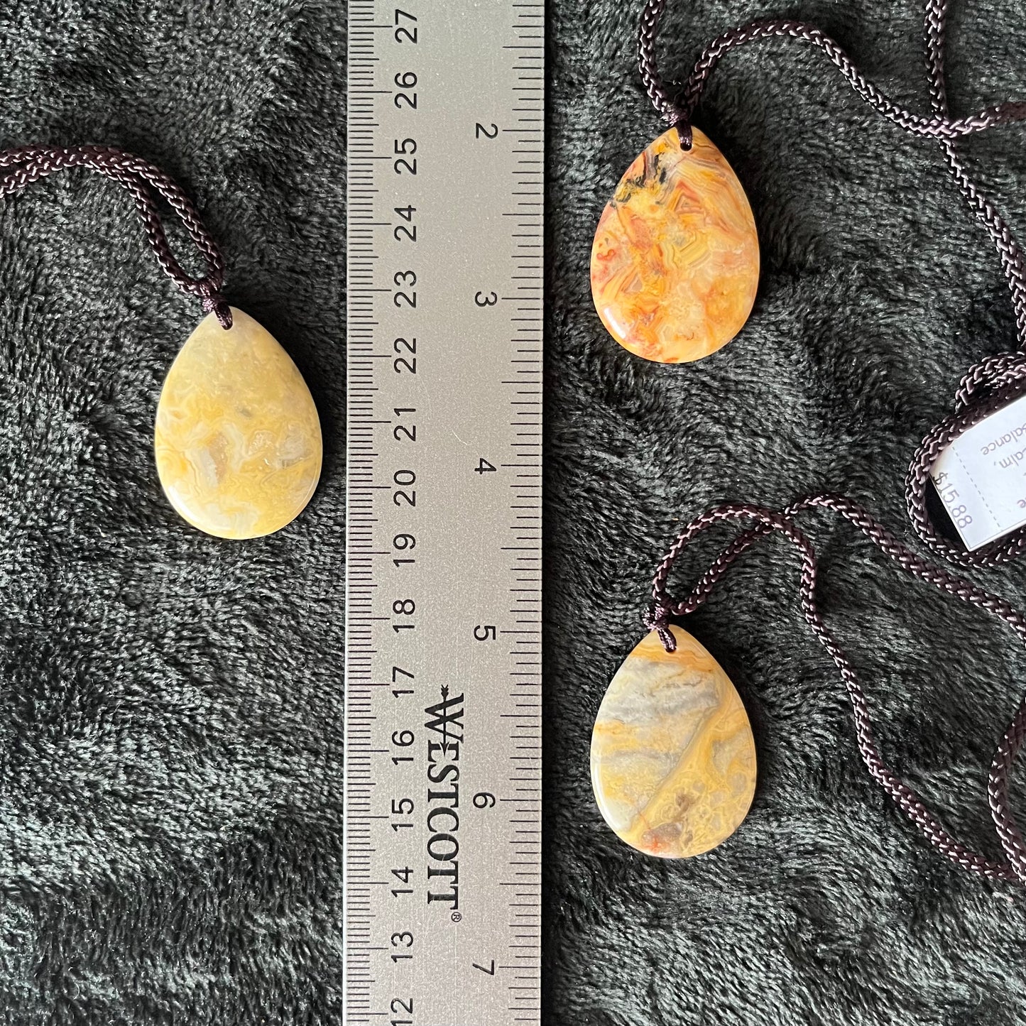 Crazy Lace Agate Teardrop Necklace NCK-3009