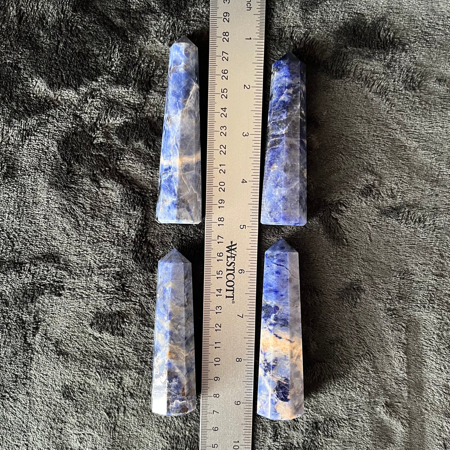 Sodalite 8-sided Obelisks (Approx. 3” - 4”) 0911