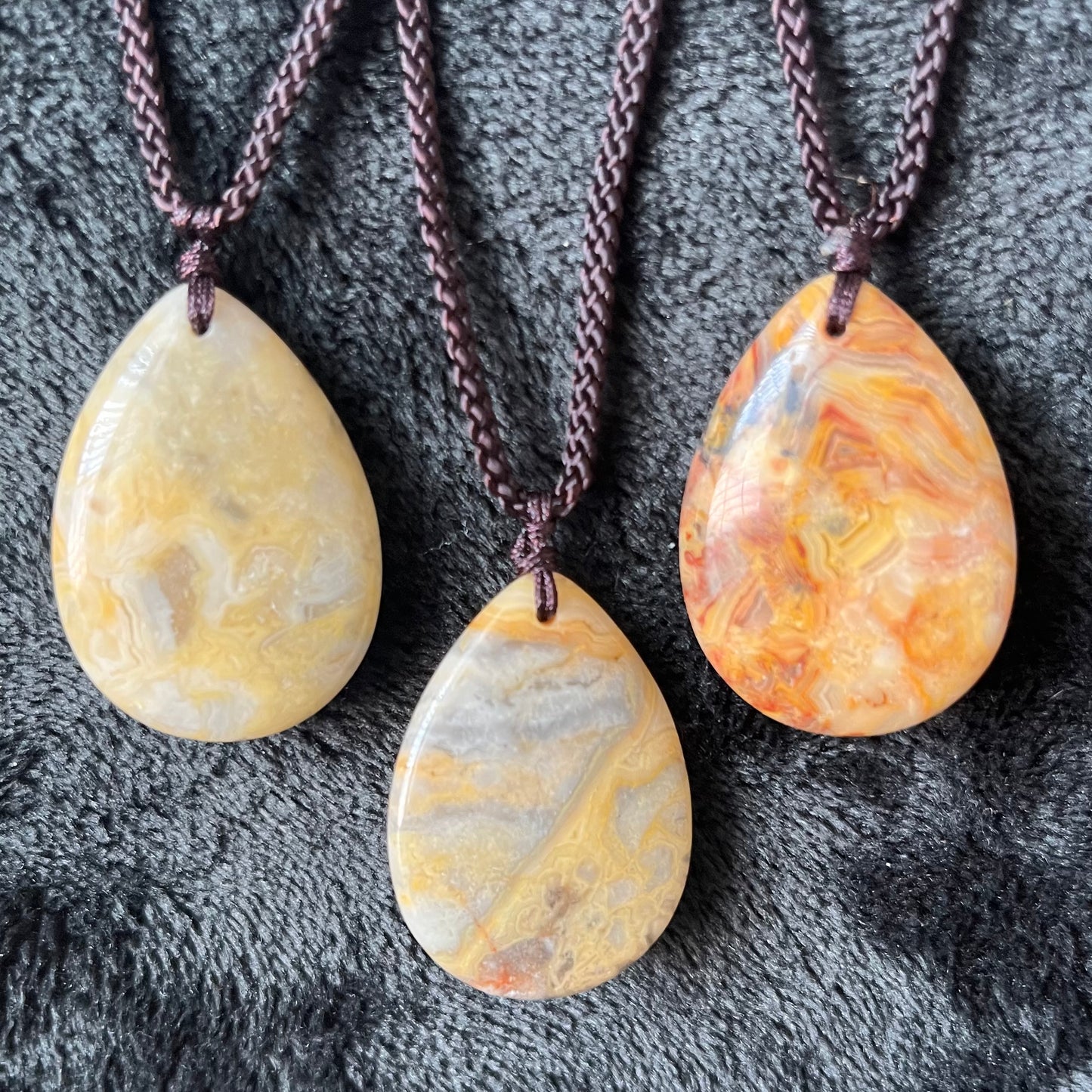 Crazy Lace Agate Teardrop Necklace NCK-3009