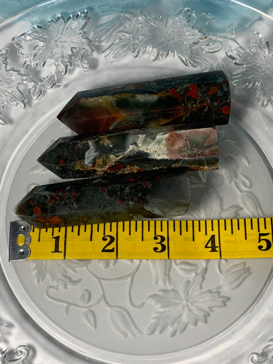 African Blood Agate Obelisk, Heart Healing, Beautiful, Protection 0880-B