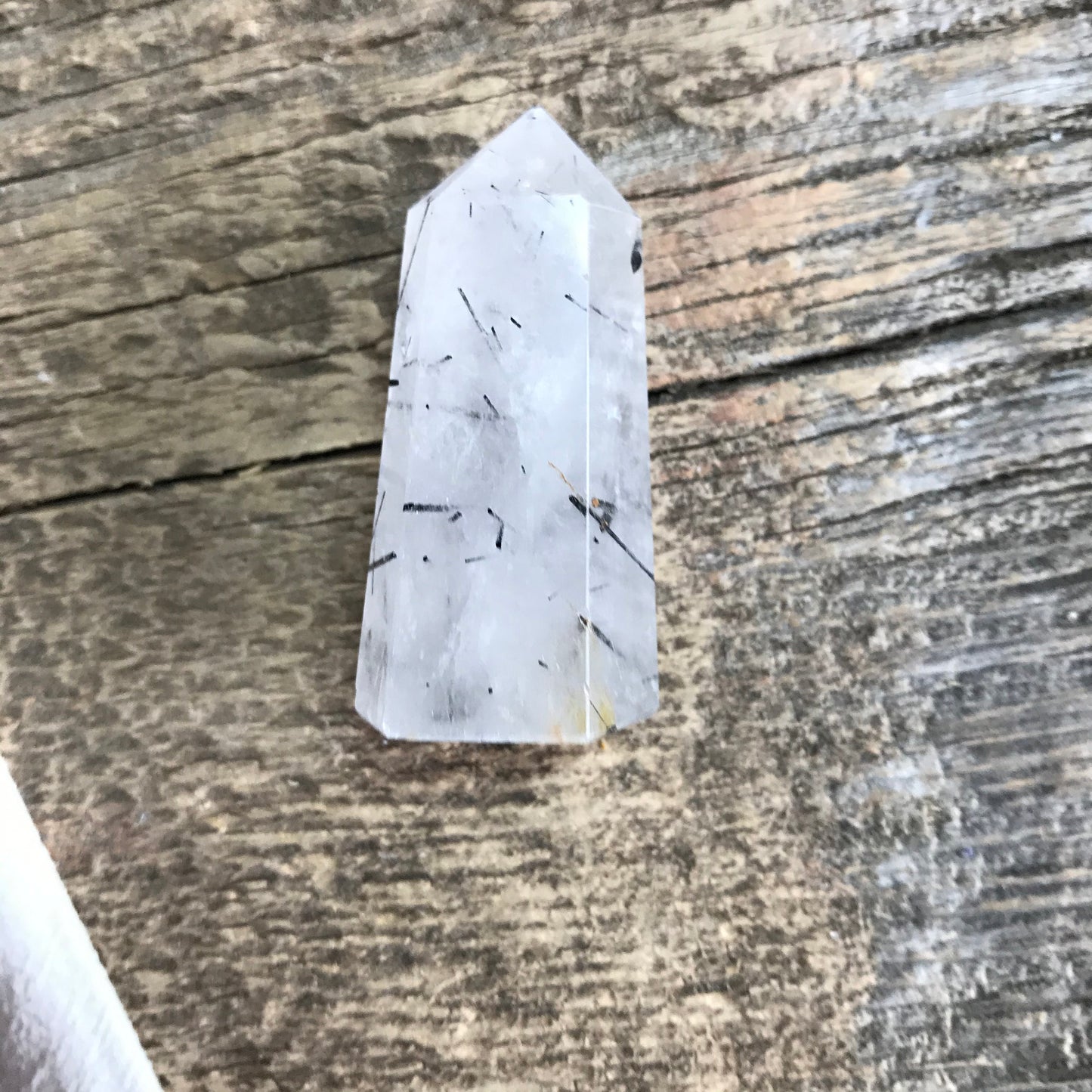 Tourmalinated Quartz Obelisk, (Approx. 2 1/4" - 3")  0902