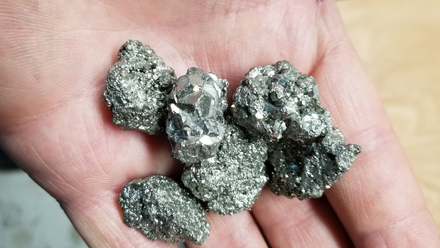 Iron Pyrite, One stone (Approx 1"x 1 1/2"), Rough, Healing Crystal, Energy Cleanser, Solar Plexus Chakra 1276