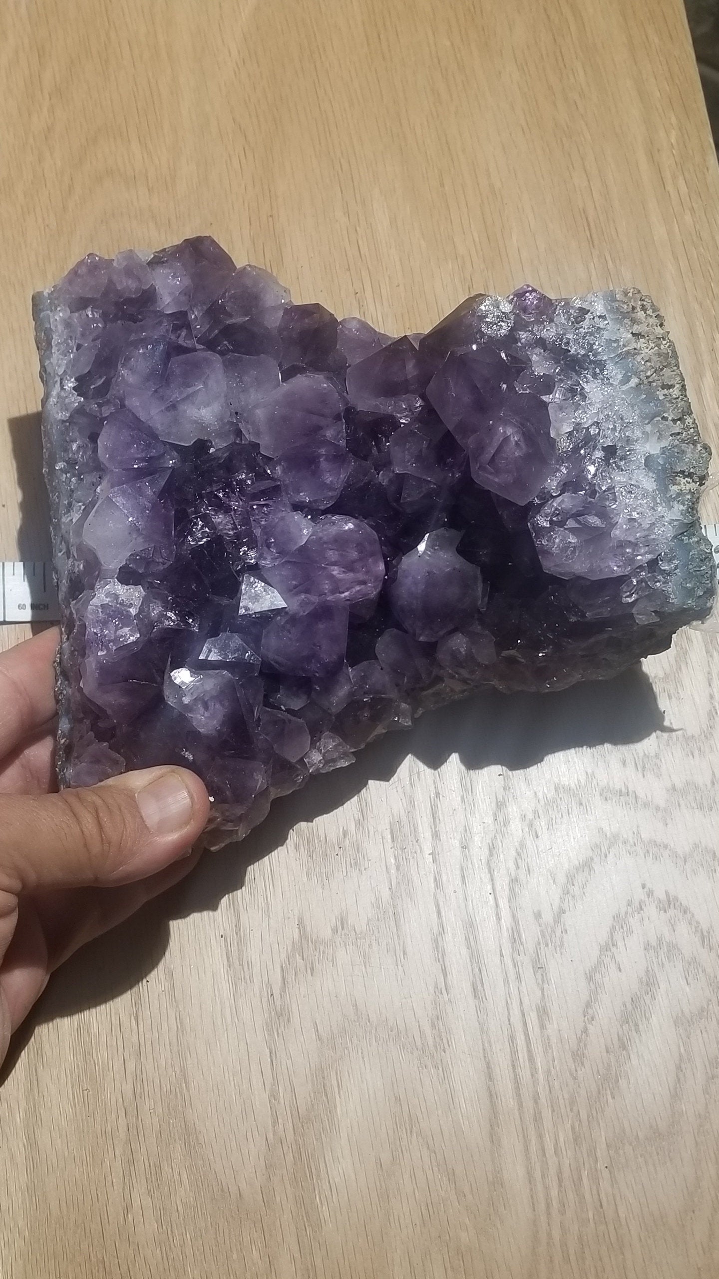 Amethyst AAA, Crystal, Natural Dark Purple (Approx 7 3/4" - 4 - 7 3/4") Cluster 7.14 # Box- Blsm-14