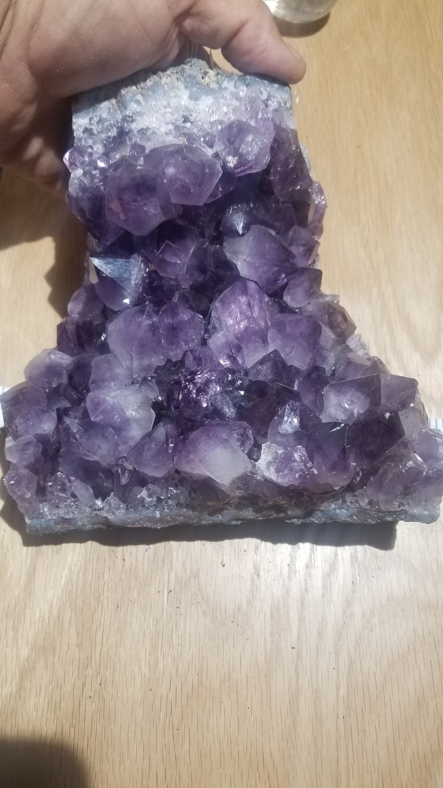 Amethyst AAA, Crystal, Natural Dark Purple (Approx 7 3/4" - 4 - 7 3/4") Cluster 7.14 # Box- Blsm-14