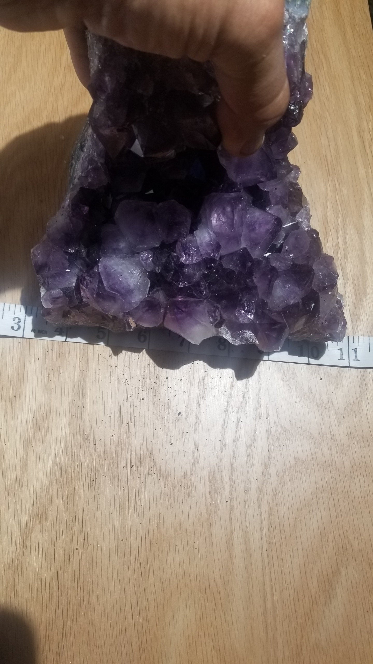 Amethyst AAA, Crystal, Natural Dark Purple (Approx 7 3/4" - 4 - 7 3/4") Cluster 7.14 # Box- Blsm-14