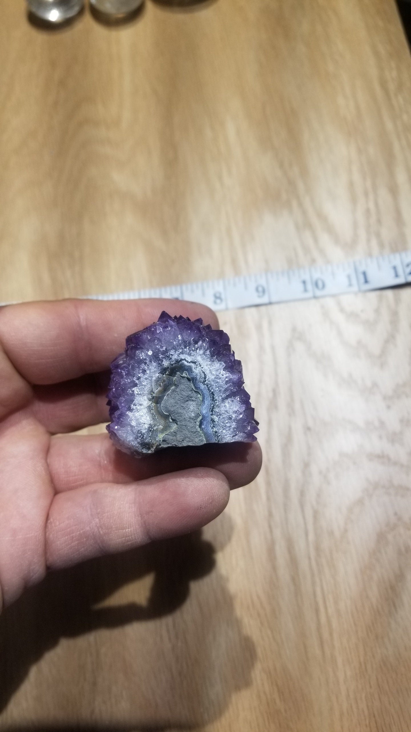 Amethyst AAA, Crystal, Natural Dark Purple (Approx 2 3/4" - 1 3/4- 1 3/4") Cluster Blossom Box- Blsm-10