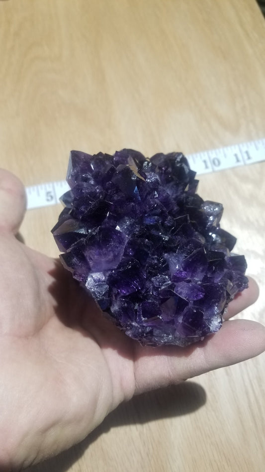 Amethyst AAA, Crystal, Natural Dark Purple (Approx 5 1\2" - 4- 3 1\2") Cluster Blossom Box- Blsm-4