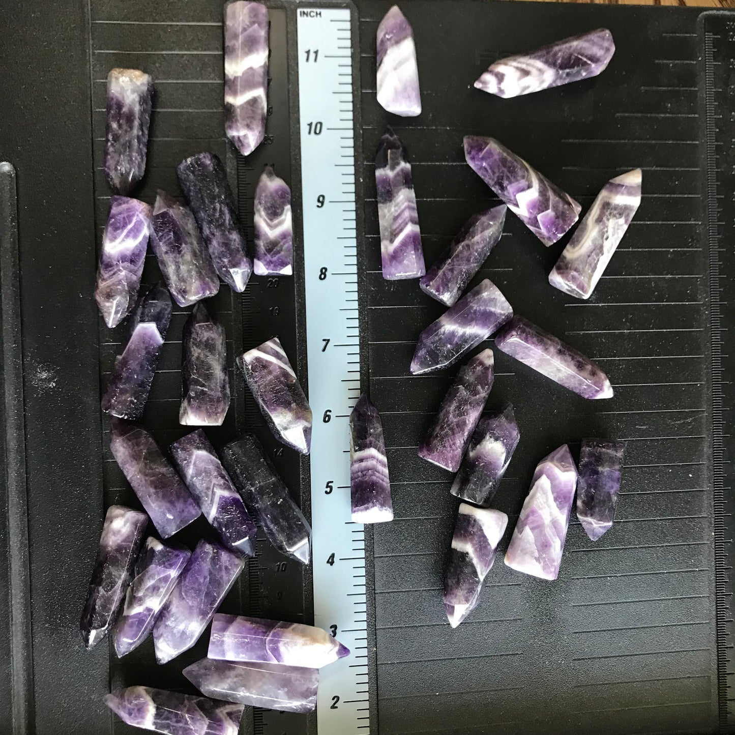 Amethyst Obelisk, One Crystal (Approx 1 1/2" - 2 3/4") 0899 Purple Chevron Amethyst Point, Protection Stone