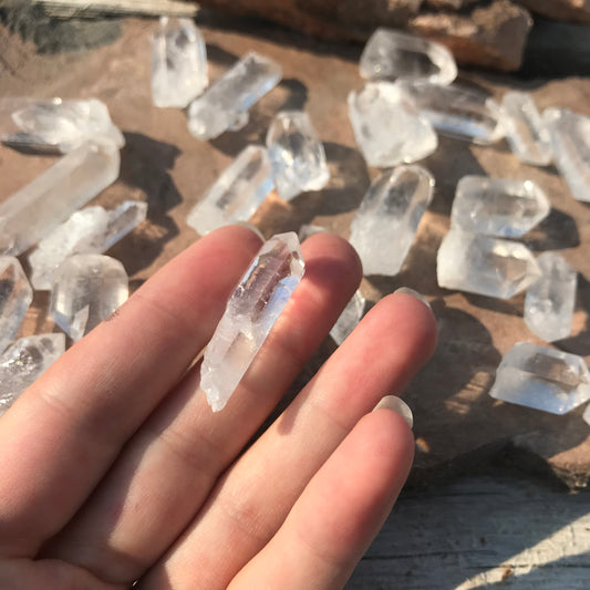 Natural Clear Quartz Crystal, ( 3/4" to 1 1/2" long) One Crystal, Metaphysical Quartz Rough 0156