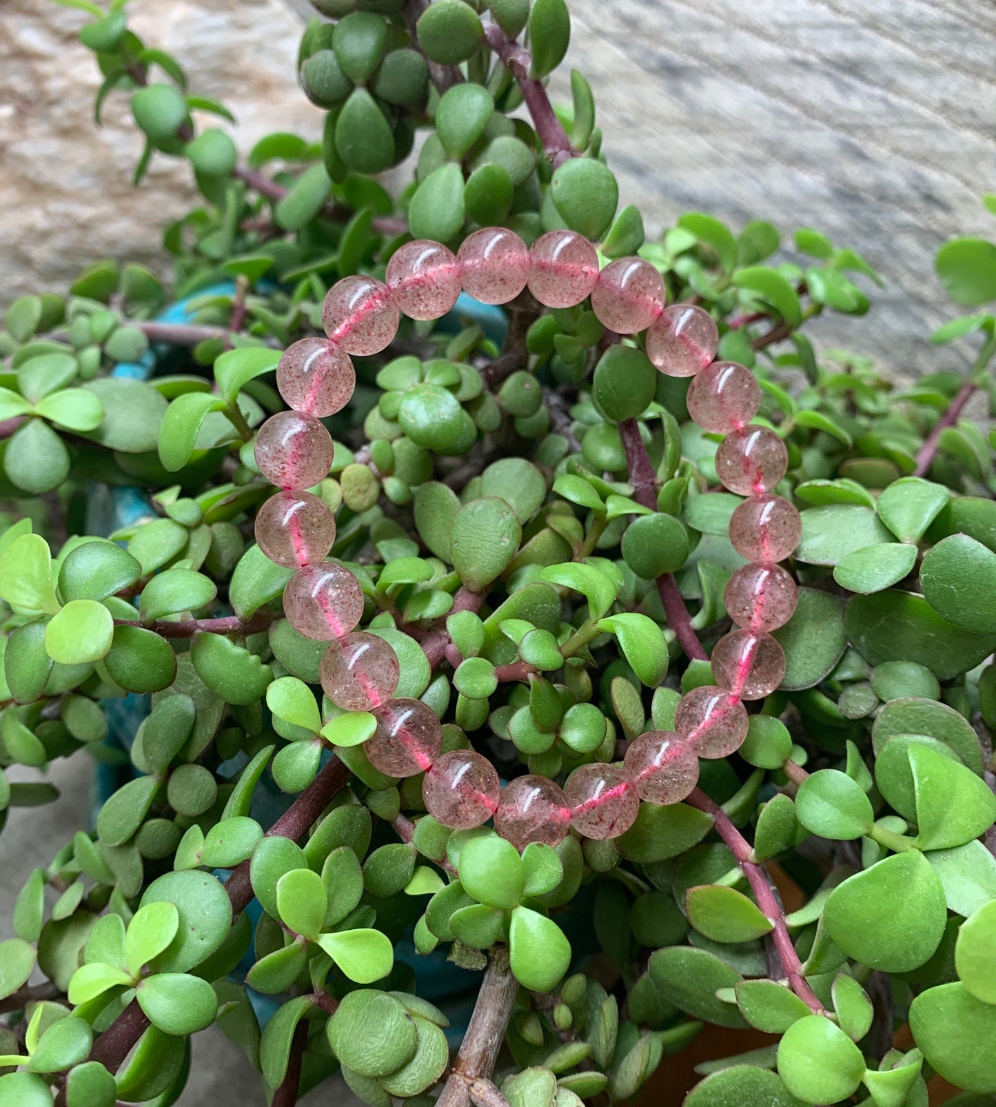 Strawberry Quartz Bracelet BRC-0054