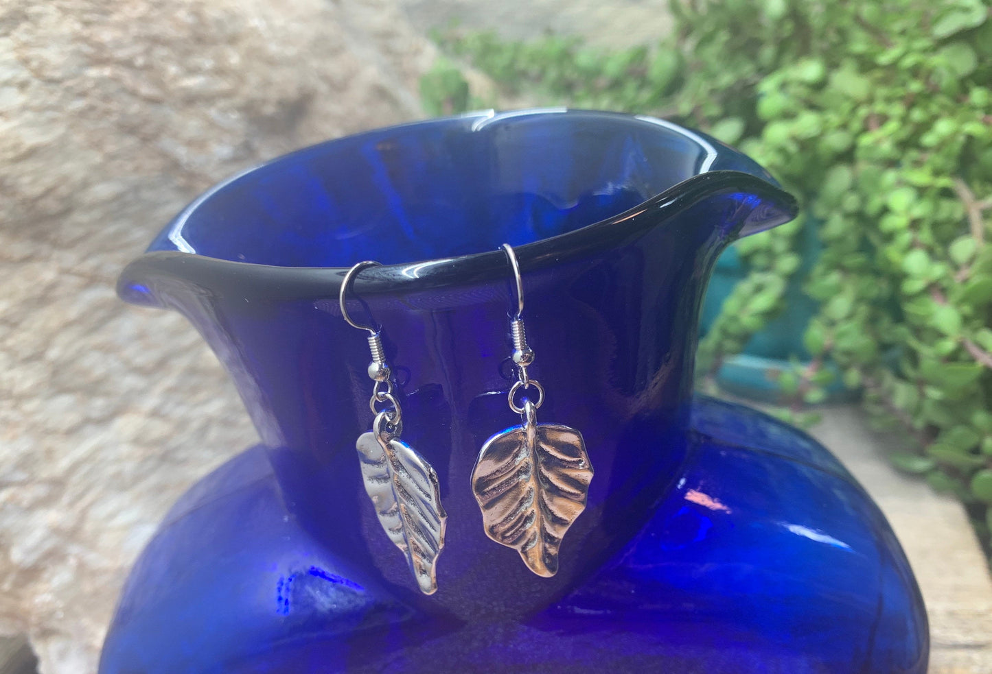 Silver Leaf Earrings  EAR-0009