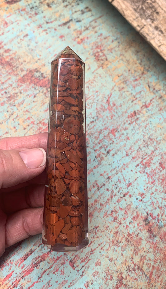 Red Jasper Organite Obelisk ORG-0006