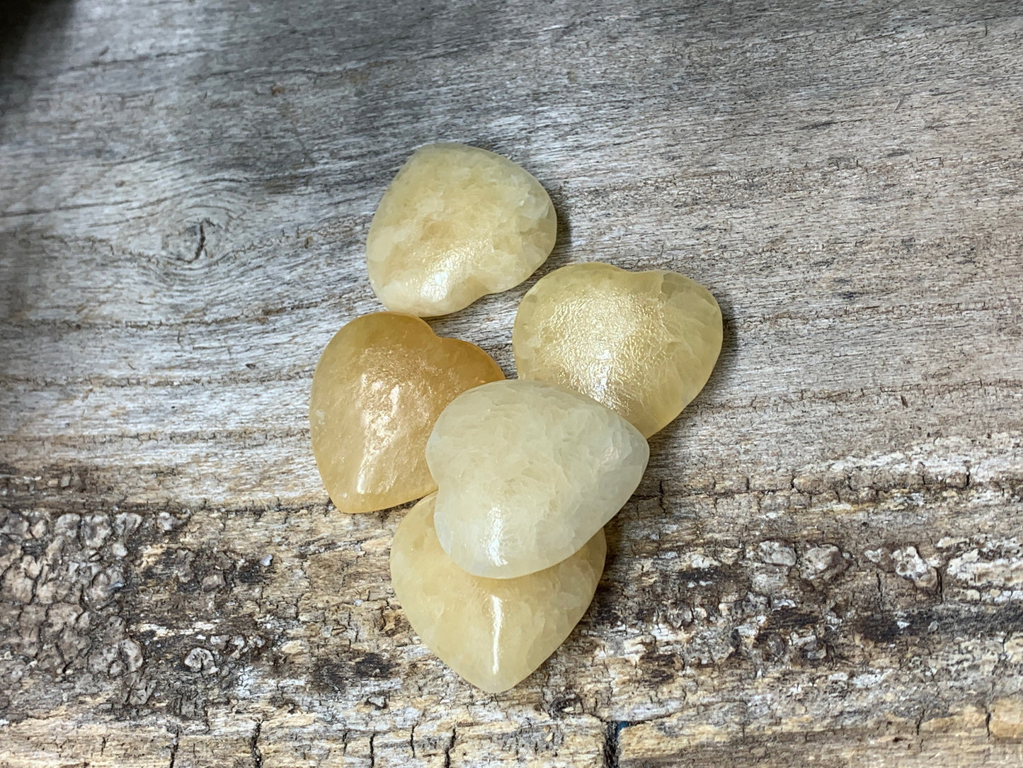 Orange Calcite Heart 25mm 0549