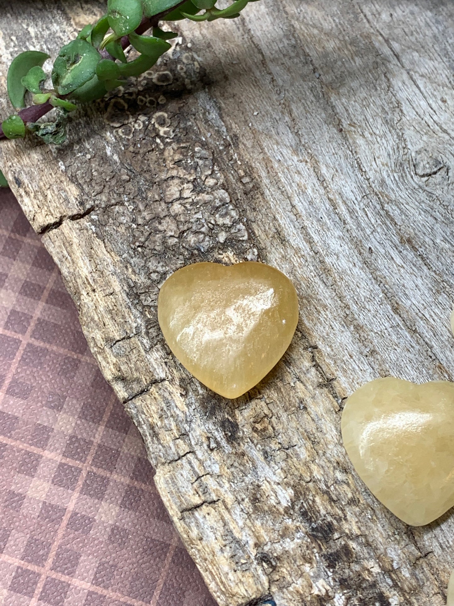 Orange Calcite Heart 25mm 0549