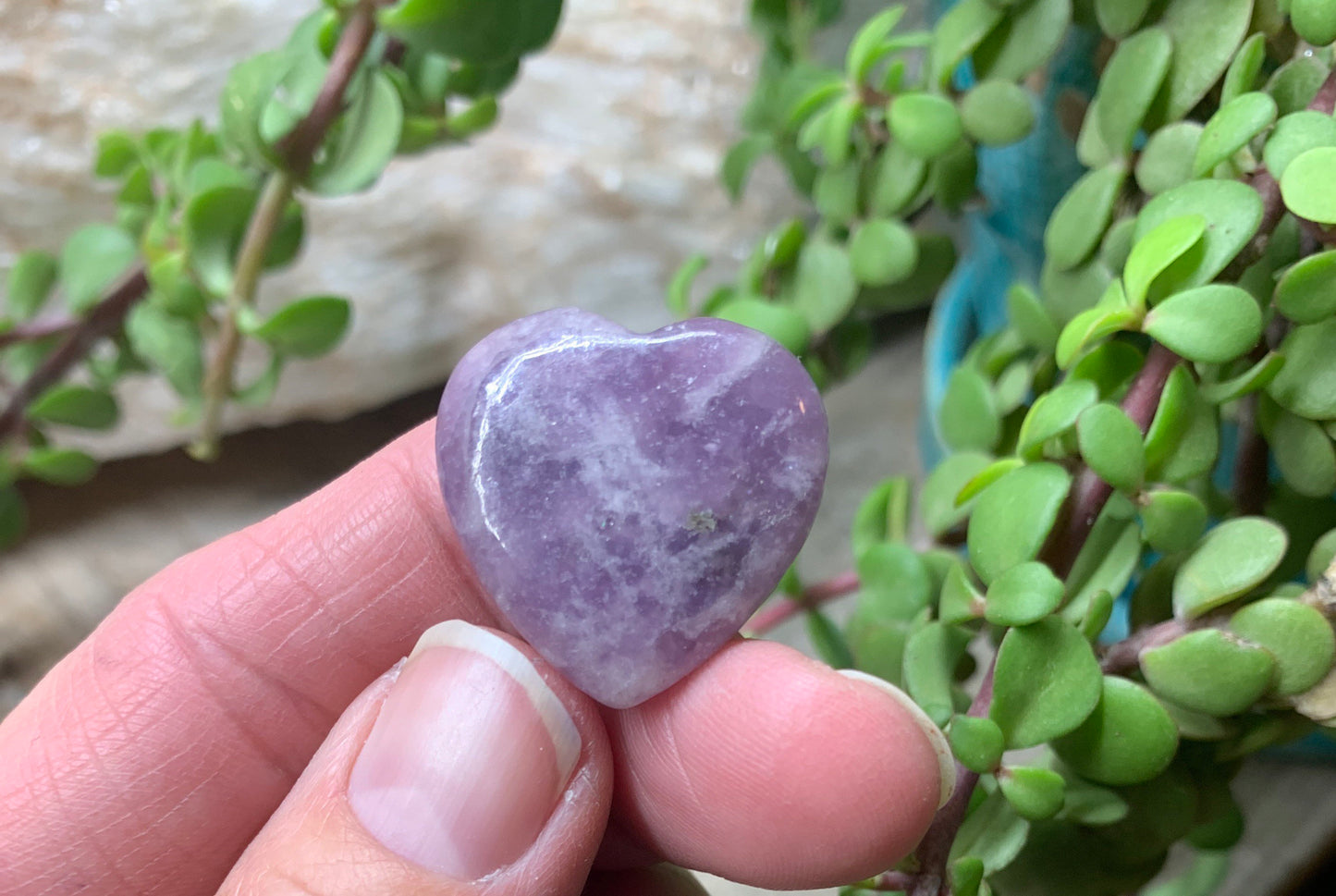 Lepidolite Heart 25mm 0521