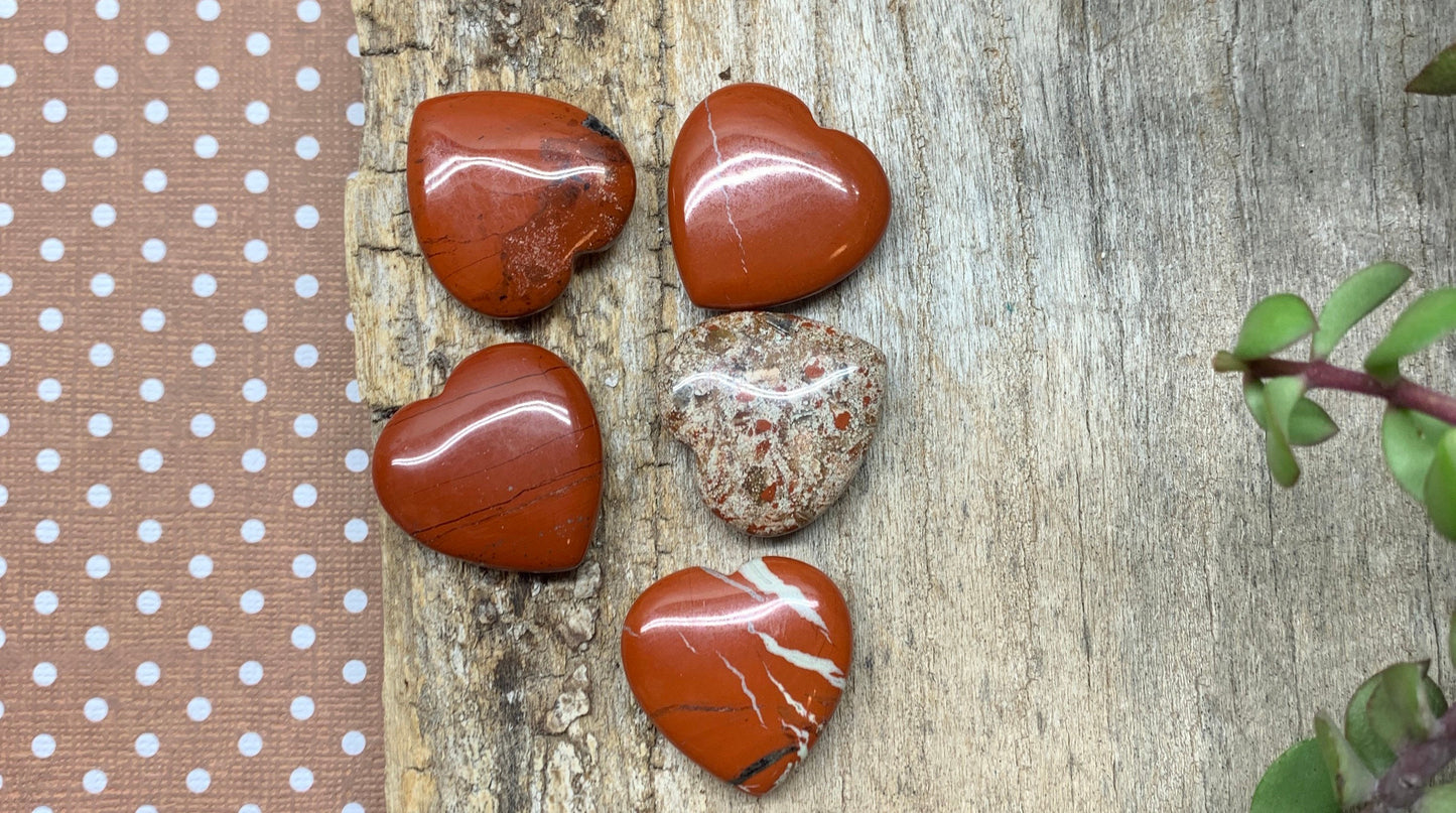 Red Jasper Heart 25mm 0563