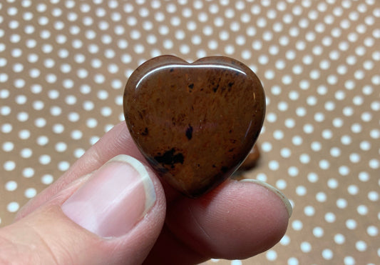 Mahogany Obsidian Heart 25mm 0571