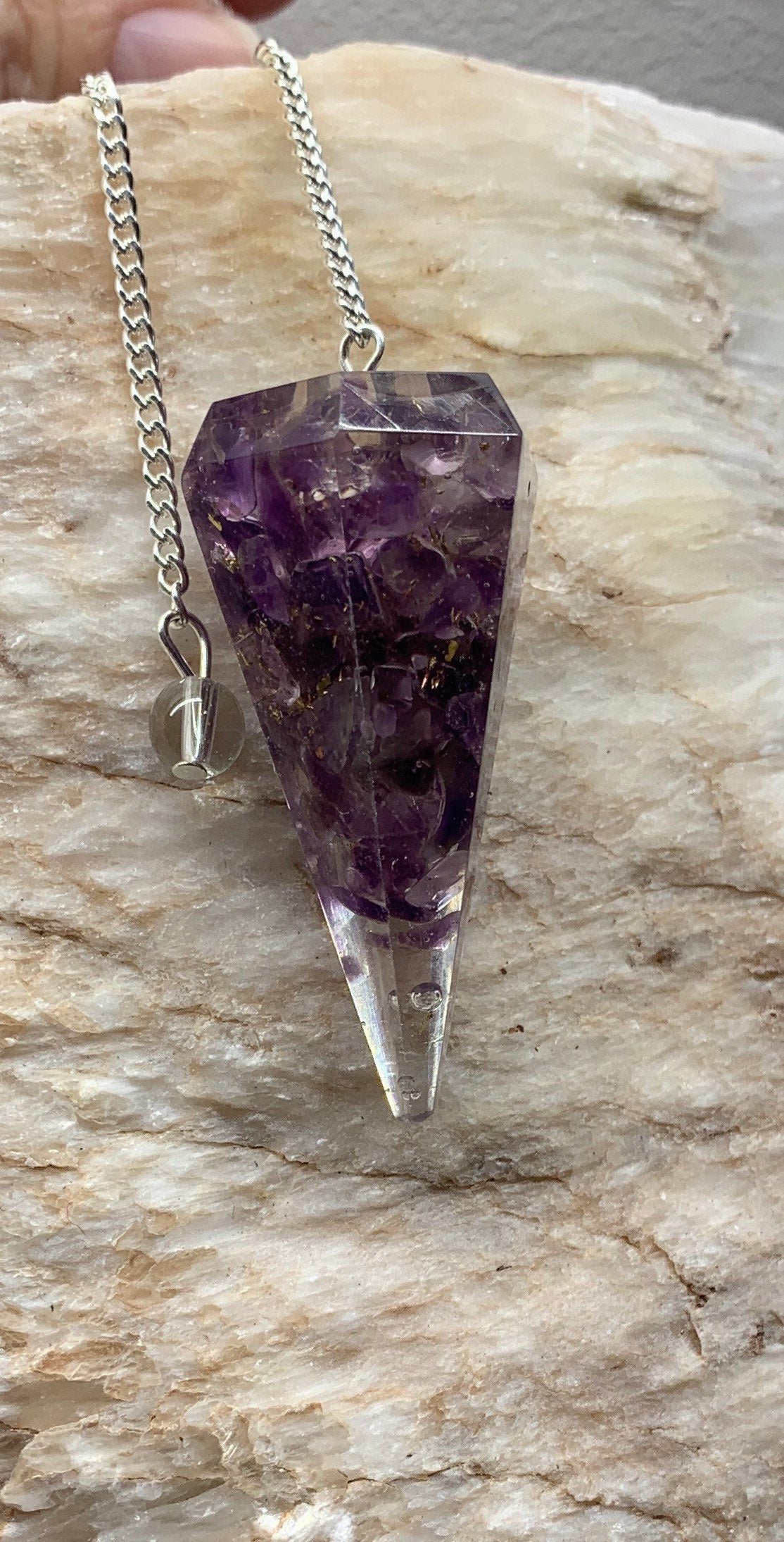 Amethyst Orgonite Pendulum 0937